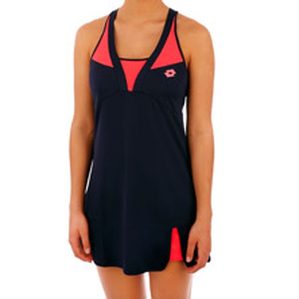 🎾 Lotto “Natty” Navy Blue/Hot Pink Tennis Dress